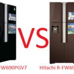 Compare the 540 Liter 4-door Inverter refrigerator Hitachi R-FW690PGV7 and Hitachi R-FW690PGV7X, what is the difference? Which refrigerator should I choose to buy? ee0s3pos882z5.jpg